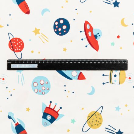 Сатин космос на молочном